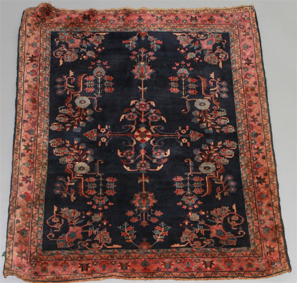 Appraisal: PERSIAN SAROUK WOOL RUG the floral designs including blues rose