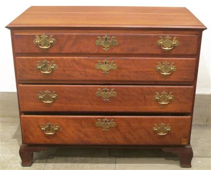 Appraisal: Chippendale cherrywood four drawer chestpennsylvania late th century