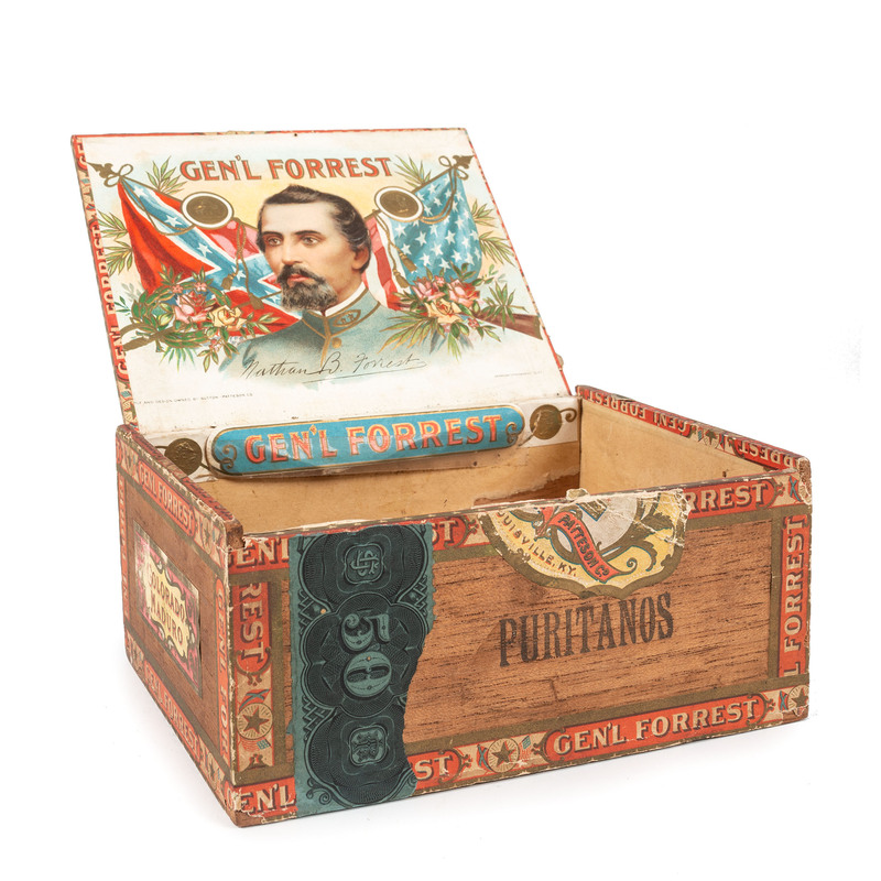 Appraisal: NATHAN BEDFORD FORREST Gen'l Forrest cigar box Louisville KY Sutton