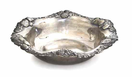 Appraisal: An American Sterling Silver Bowl Gorham of circular form the