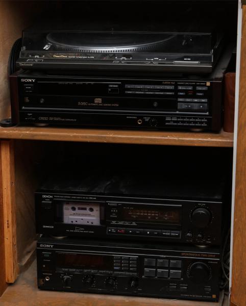 Appraisal: CONTEMPORARY ELECTRONICSSony five disc CD player Technics turntable Denon cassette