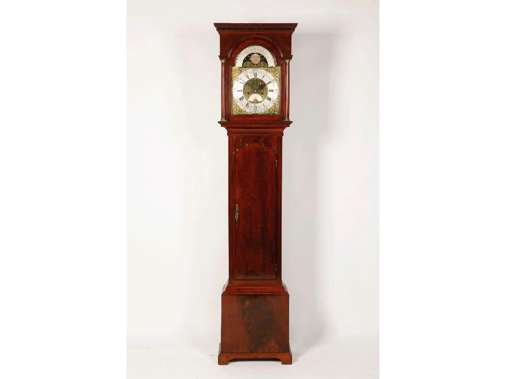 Appraisal: A GEORGE III MAHOGANY LONGCASE CLOCK the brass dial with