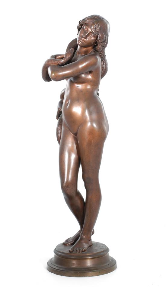 Appraisal: Jean-Antoine Marie Idrac French - SALAMBO bronze with rich brown