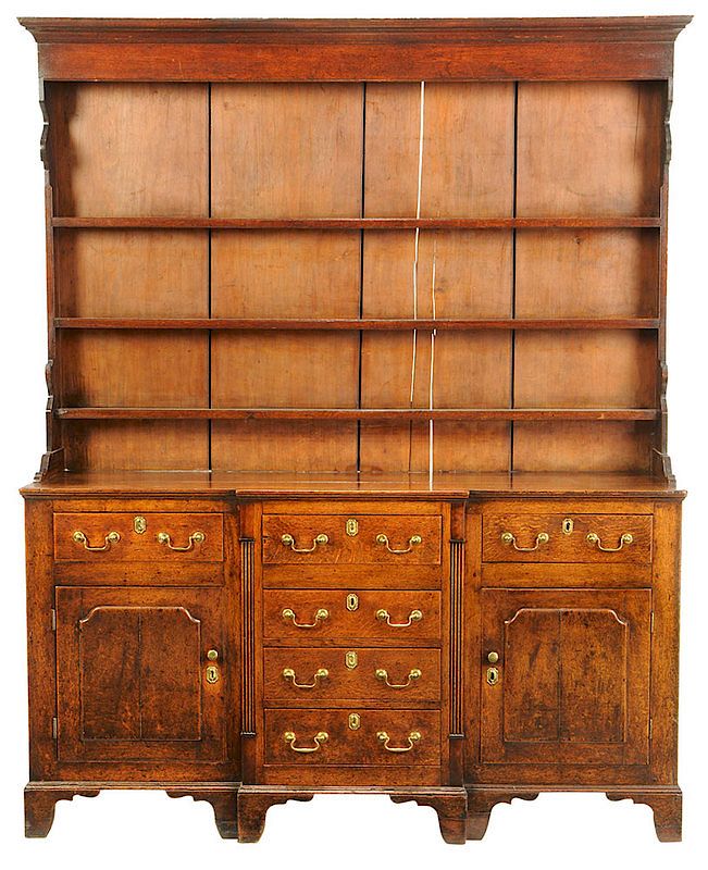 Appraisal: Early Welsh Oak Dresser and Rack British th th century