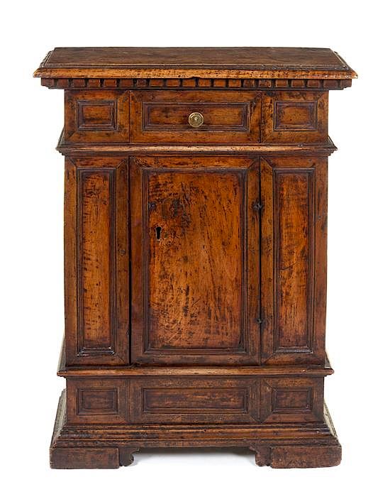 Appraisal: An Italian Walnut Cabinet Height x width x depth inches