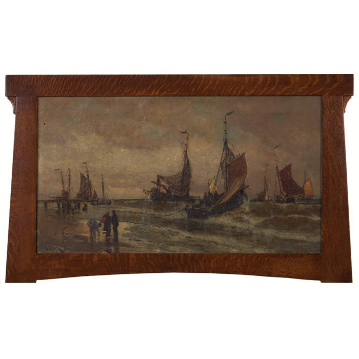 Appraisal: Harry Henry Chase American - Dutch Boats at Scherveningen oil