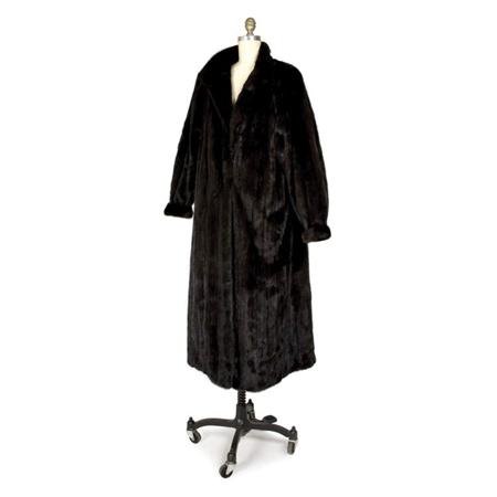 Appraisal: Adolfo Black Mink Full Length Coat Estimate nbsp nbsp nbsp