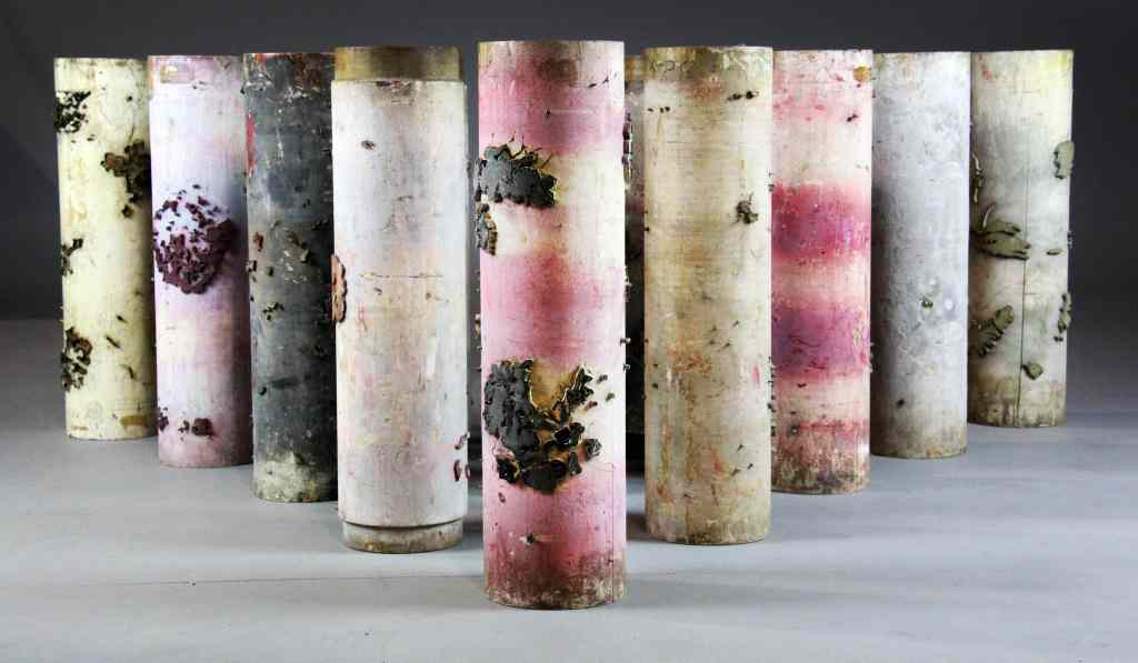 Appraisal: Antique Victorian Wooden Wallpaper RollersConsisting of a variety of wooden