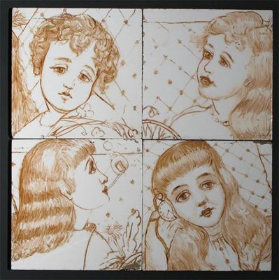 Appraisal: A Minton Thomson's Seasons tile designed by John Moyr Smith