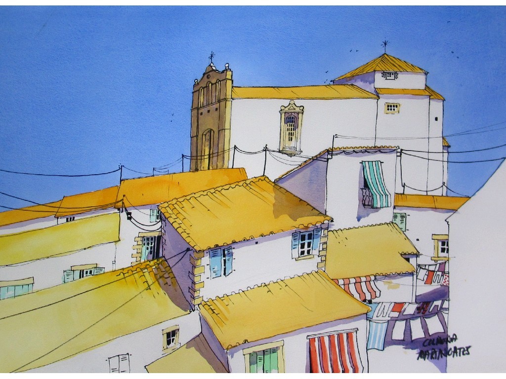 Appraisal: MARTIN OATES b COLMENA Pen and wash signed x x