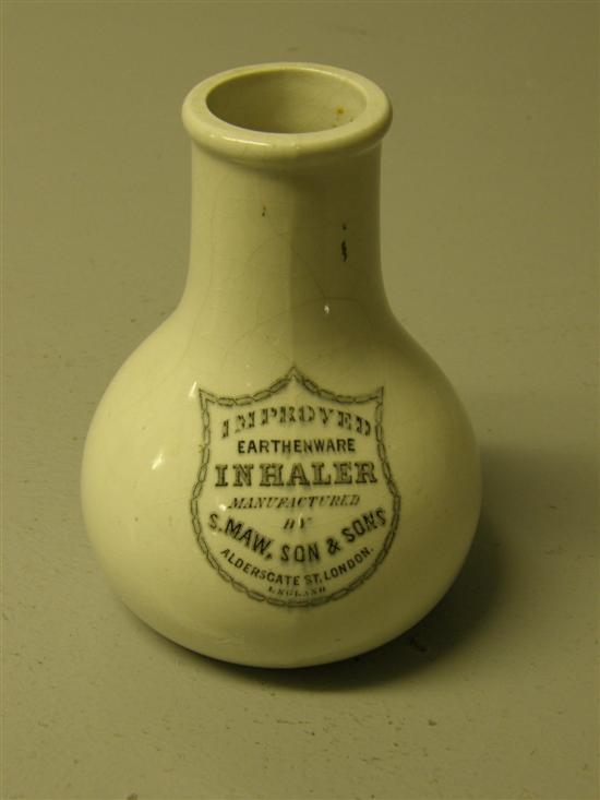 Appraisal: th Century porcelain inhaler by S Maw Son Sons Aldersgate