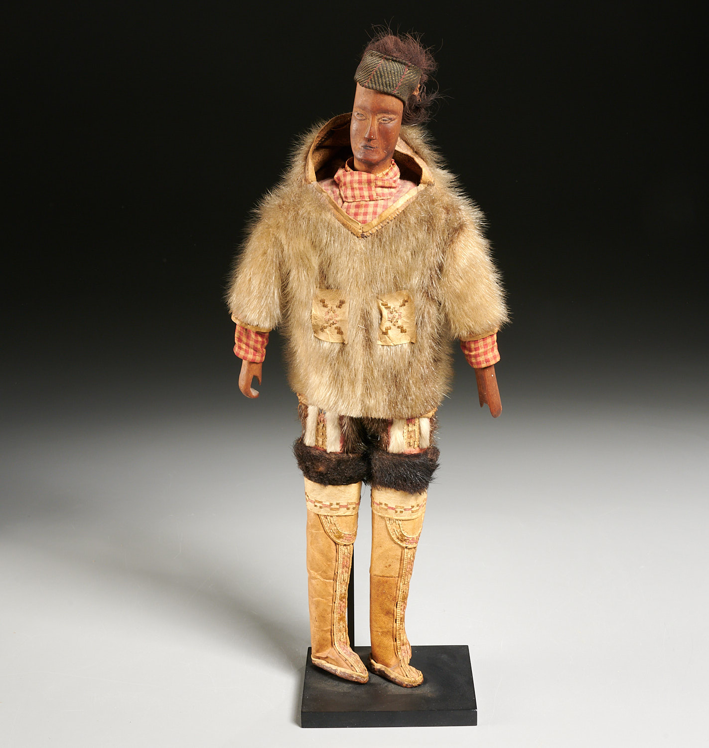 Appraisal: RARE ANTIQUE ESKIMO DOLL Late th c Alaska or Greenland