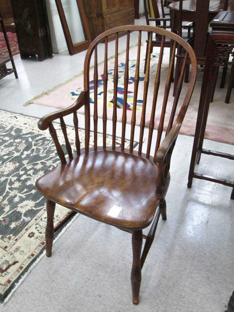 Appraisal: STICKLEY WINDSOR STYLE ARMCHAIR Stickley Craftsman Workshops burned-in brand underside