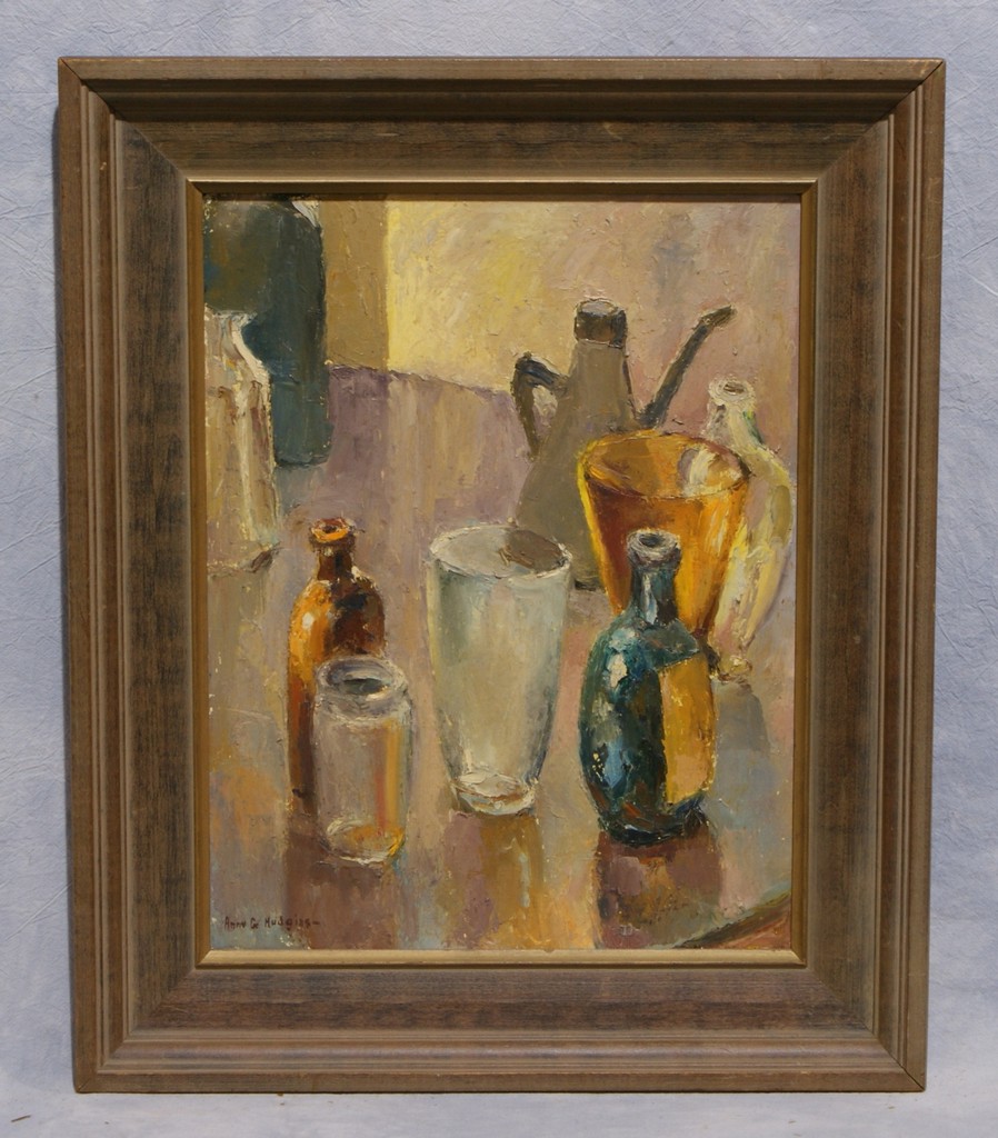 Appraisal: Anne G Hudgins American th c oil on masonite Table