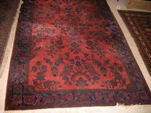 Appraisal: SAROUK old Central field in dusky pink with floral decoration