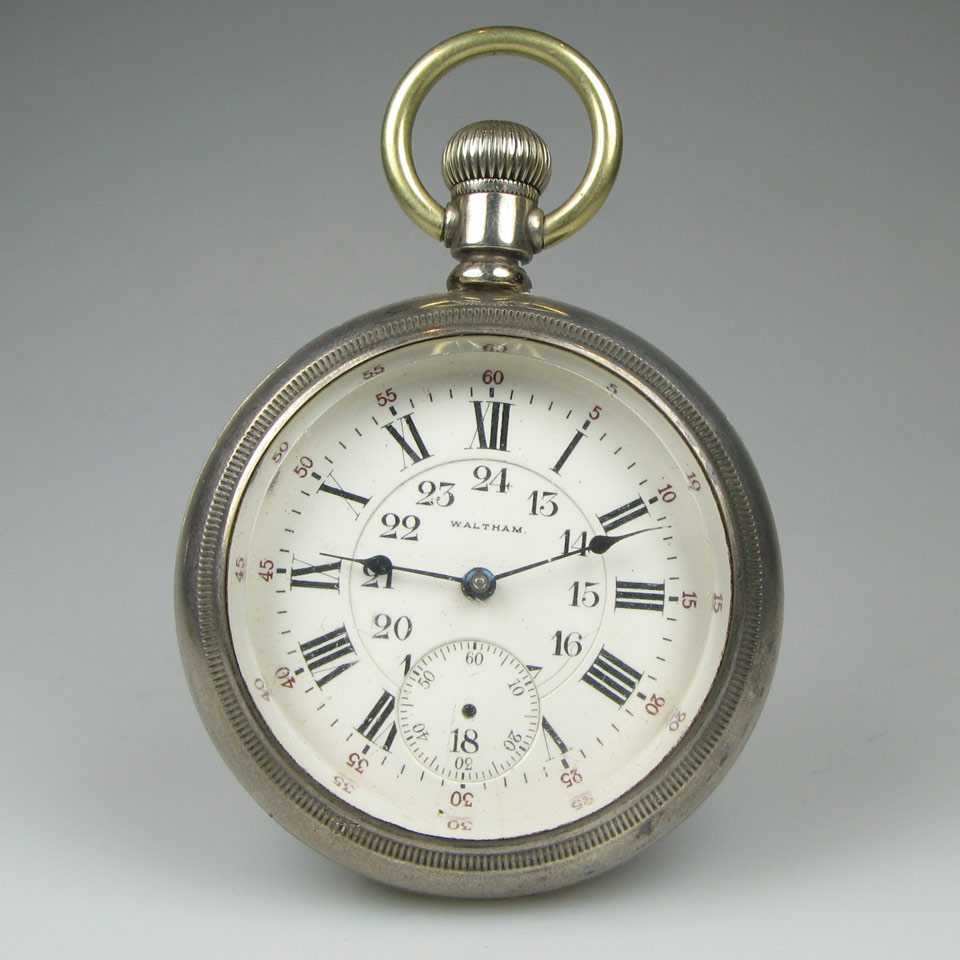 Appraisal: Waltham Openface Pocket Watch size serial jewel movement adjusted to