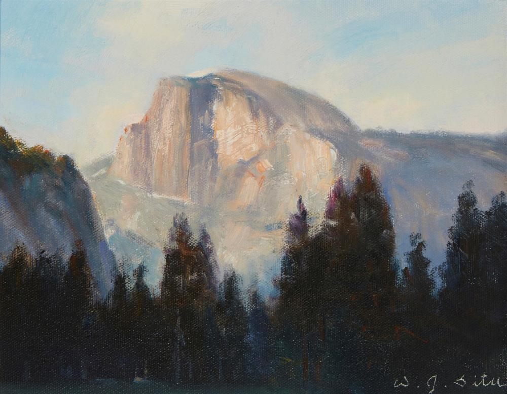 Appraisal: Jason Situ b Yosemite Half Dome Oil on canvas board