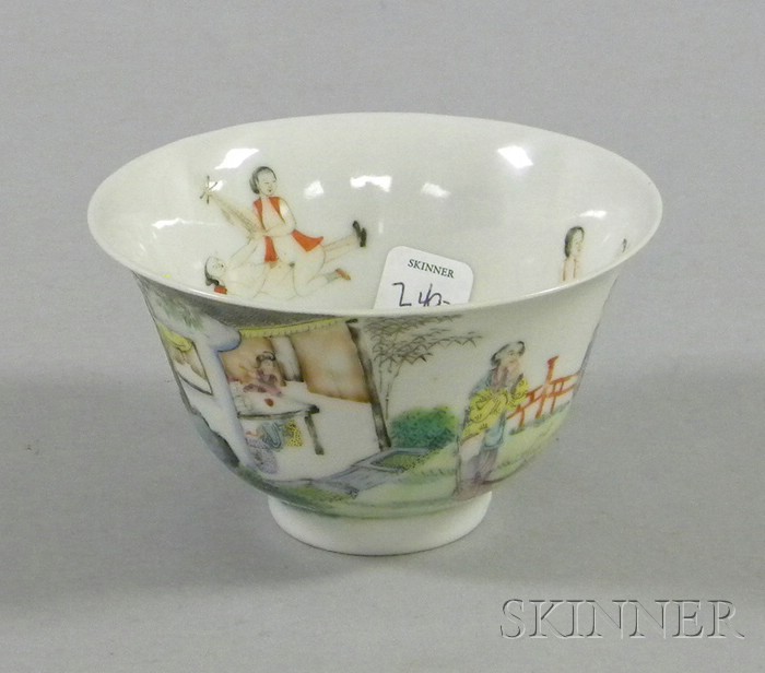 Appraisal: Erotic Tao Kuang Bowl crack ht in