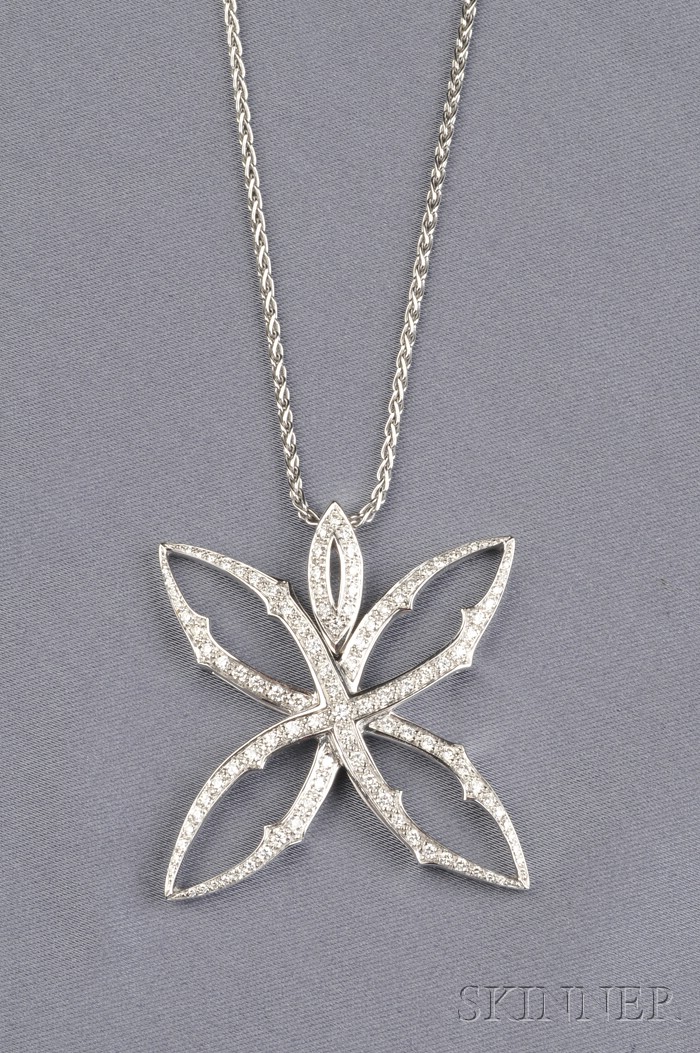 Appraisal: kt White Gold and Diamond Necklace Stephen Webster the thorn