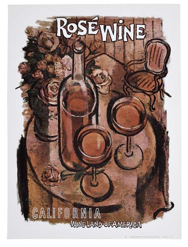 Appraisal: A GONZALEZ CALIFORNIA WINE Group of posters x inches USA