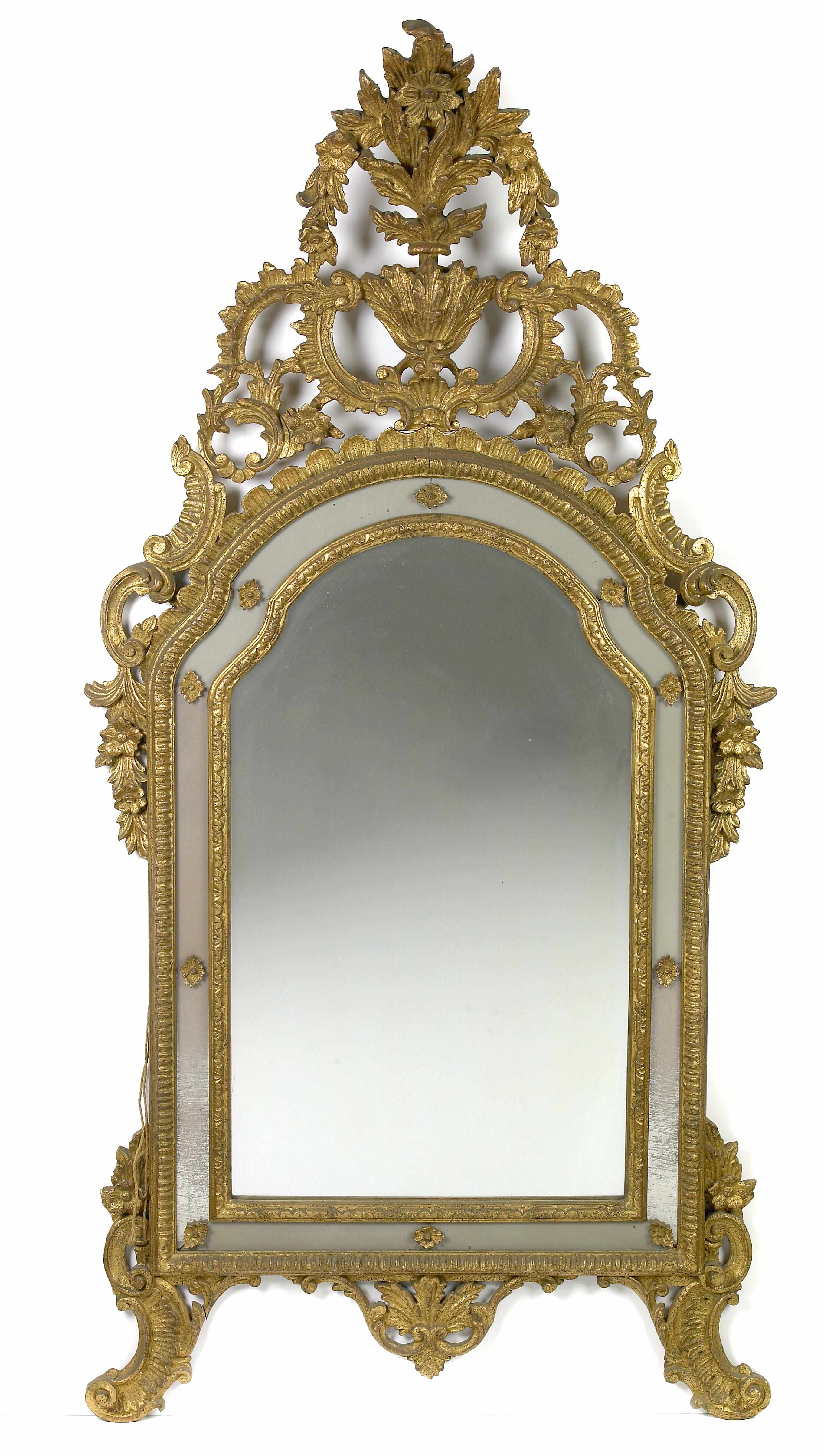 Appraisal: Property of Various Owners A Rgence style giltwood mirror height