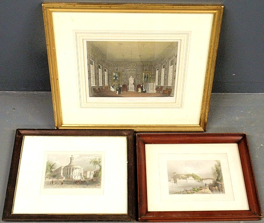 Appraisal: - Three Birch prints- Independence Hall x Girard Bank and