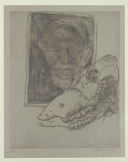 Appraisal: Arthur Boyd - Face and Scull etching signed 'Arthur Boyd'