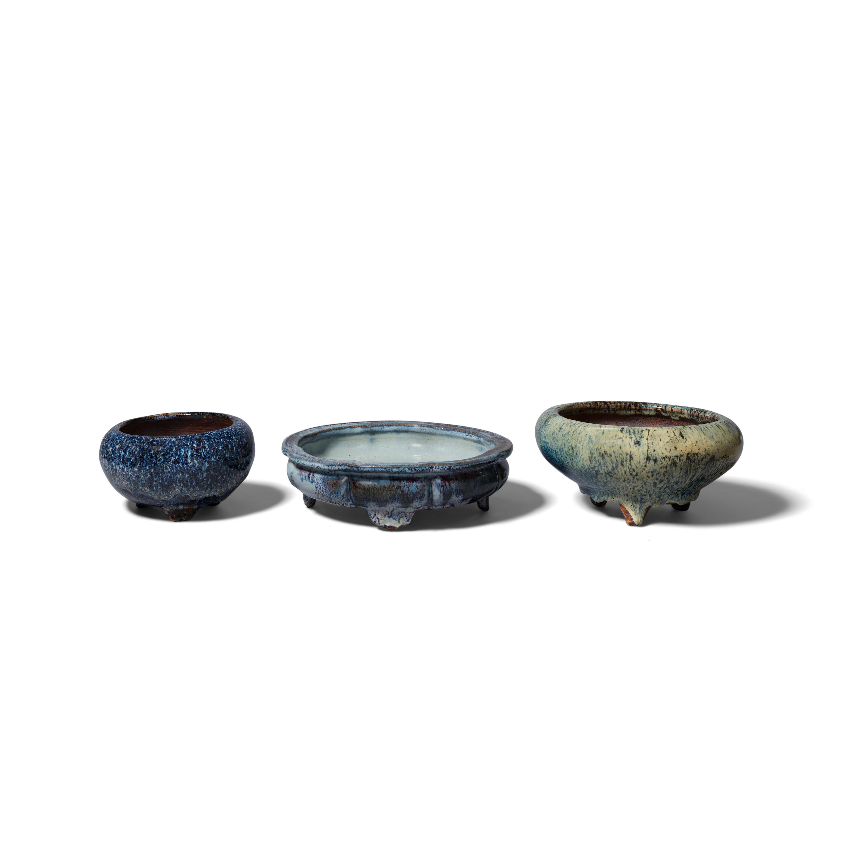 Appraisal: THREE SHIWAN CERAMICS th century th century Comprising a 'Jun'-type