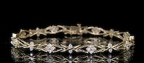 Appraisal: Ladies' Gold Diamond Bracelet K yellow gold bracelet set with