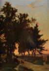 Appraisal: FREDERICK DICKINSON WILLIAMS Landscape at Sunset Oil on canvas x