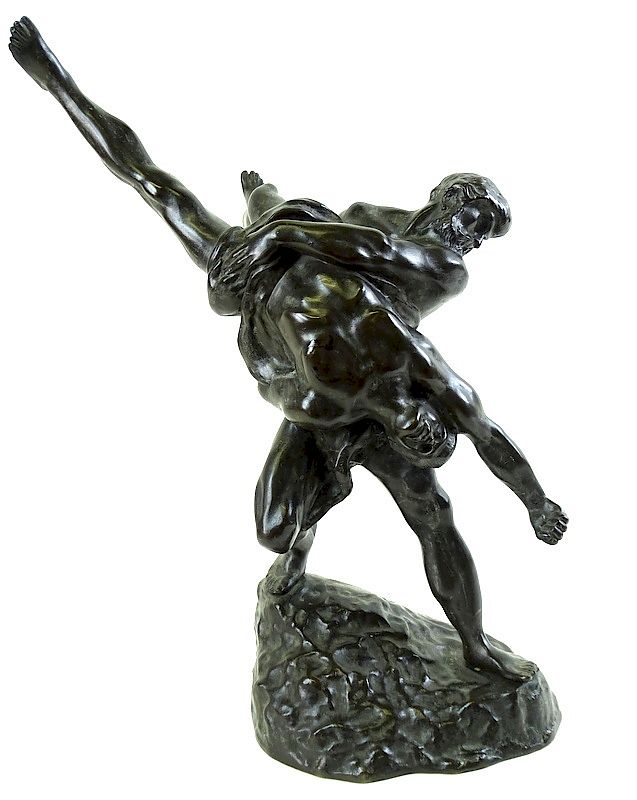 Appraisal: Jef Lambeaux - The Wrestlers Sculpture Jef Lambeaux - The