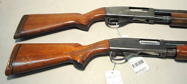 Appraisal: A lot of two gauge slide action shotguns Comprising Remington