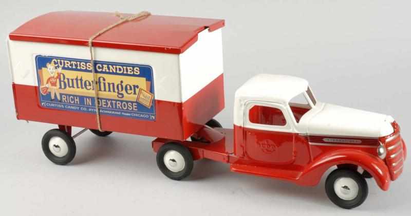 Appraisal: Pressed Steel Buddy L Tandem Trailer Description Circa Baby Ruth