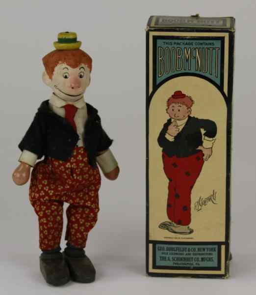 Appraisal: SCHOENHUT BOOB MCNUTT WITH BOX FIGURE Scarce example hand painted