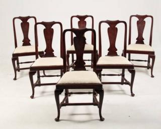 Appraisal: SET OF ENGLISH QUEEN ANNE STYLE SIDE CHAIRS SET OF