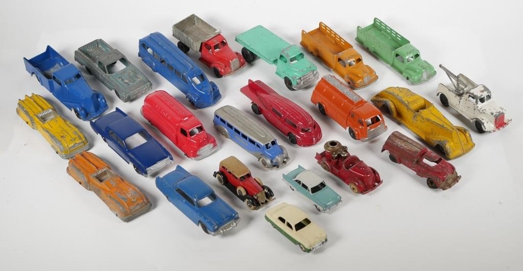 Appraisal: EARLY TH C AMERICAN TOY VEHICLESLot of pressed steel diecast