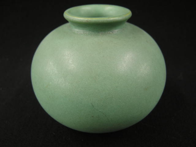 Appraisal: Teco Art Pottery Vase green matte glaze original lable diameter