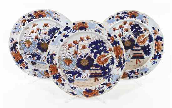 Appraisal: A Set of Eight Imari Style Plates th century with