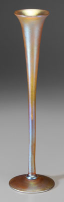 Appraisal: Tiffany Favrile Footed Vase New York early th century trumpet