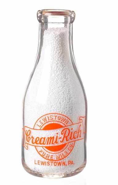 Appraisal: Creami-Rich Milk Bottle Description Lewistown PA Condition Excellent Size -