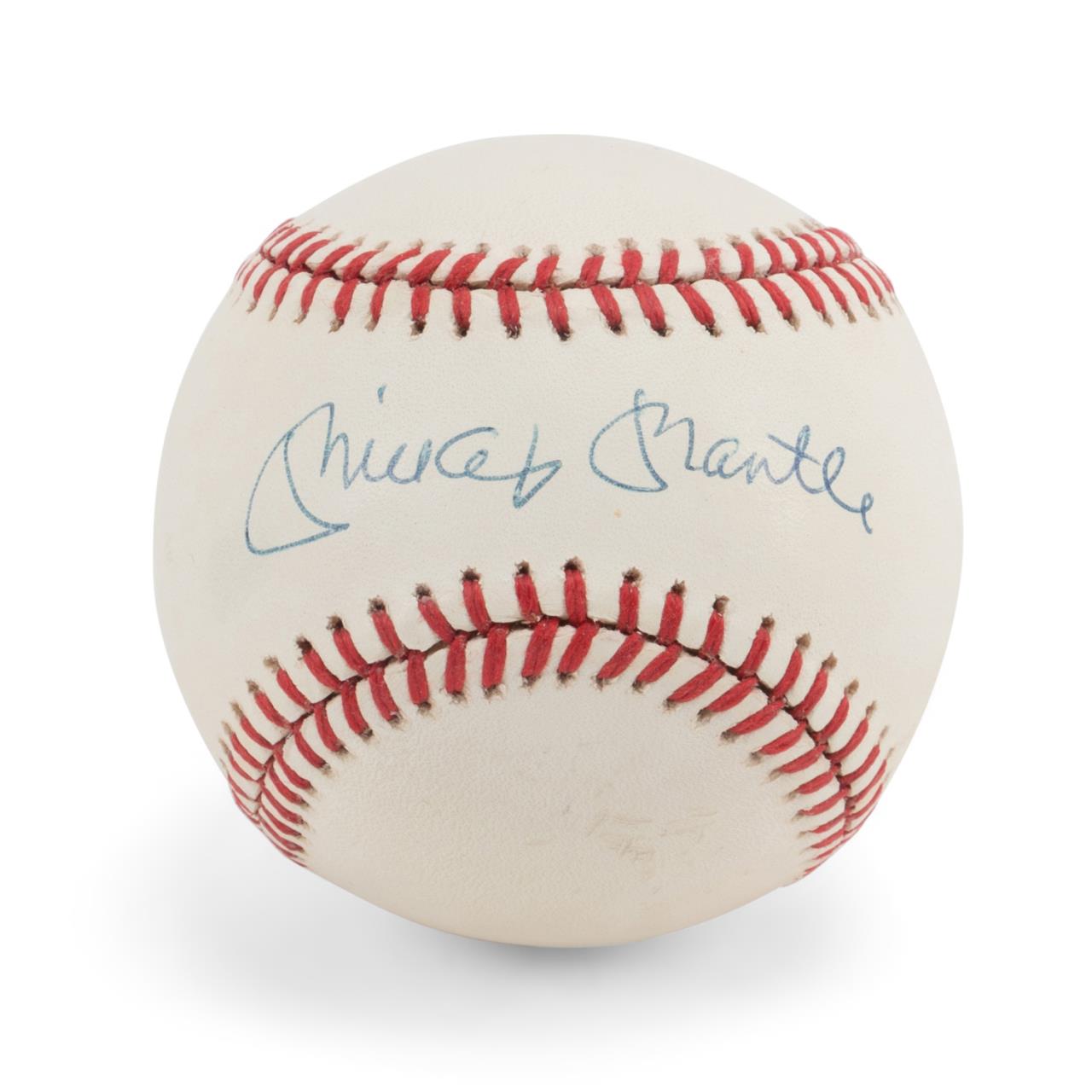 Appraisal: MICKEY MANTLE AUTOGRAPHED RAWLINGS BASEBALL Mickey Mantle autographed Rawlings baseball