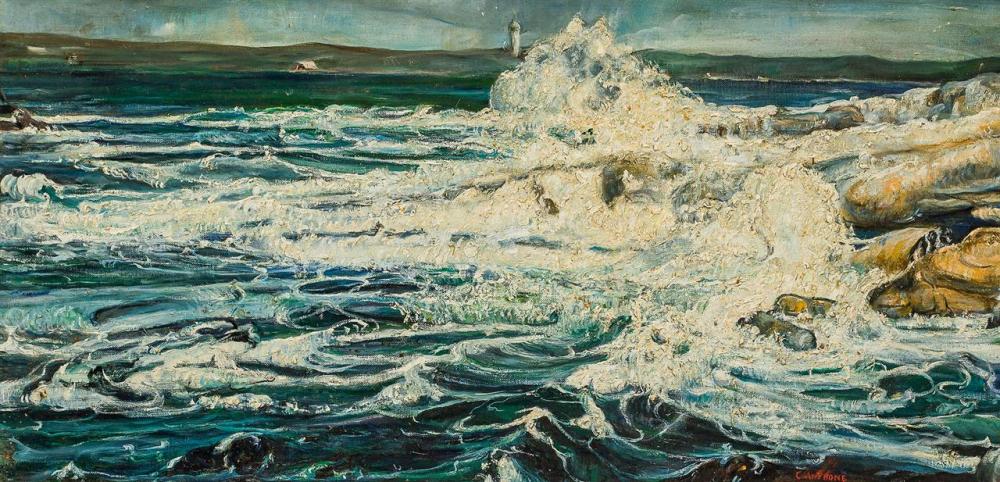 Appraisal: EMILIE CIANFRONE American th century Seascape oil on canvasboard signed