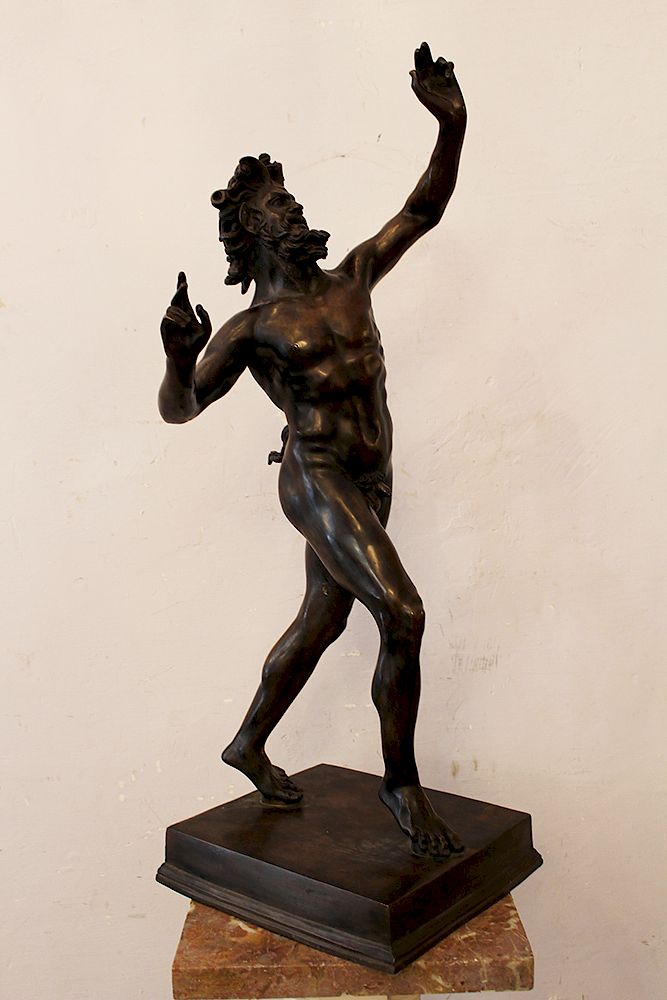 Appraisal: Pompeian Satyr Pompeian Satyr Sculpture Bronze cast with original patina