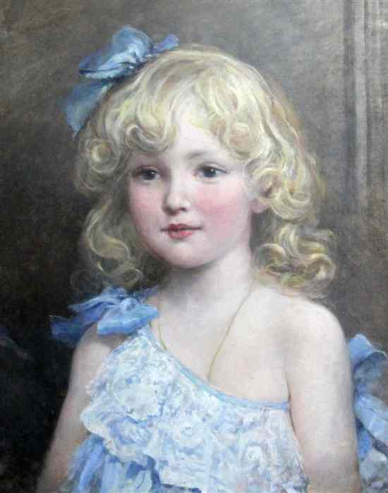 Appraisal: Heywood Hardy - oil on canvas Portrait of a blonde