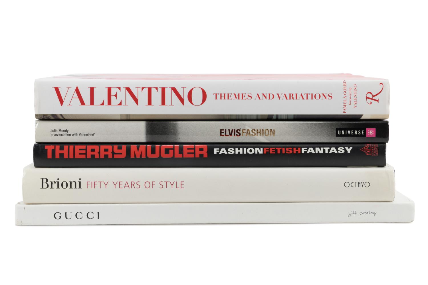 Appraisal: FIVE HARDCOVER BOOKS ON FASHION AND DESIGNERS Selection of five