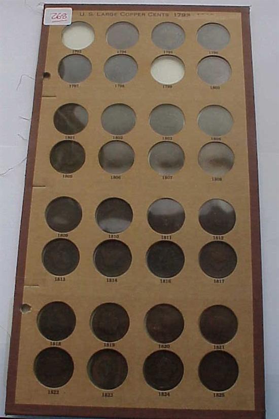 Appraisal: Coin to date run of large cents missing only the