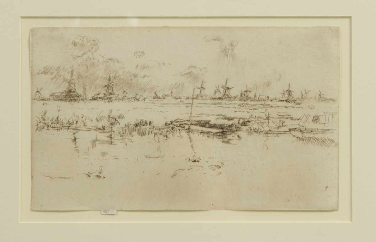 Appraisal: James McNeil Whistler - ''Zaandam'' Etching Signed in pencil with