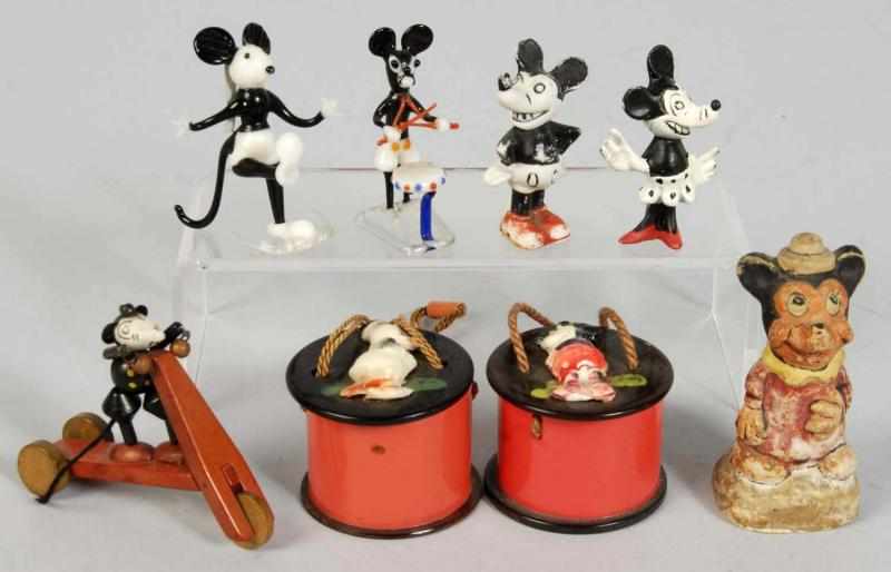 Appraisal: Lot of Disney Mickey Donald Character Items Description Includes celluloid