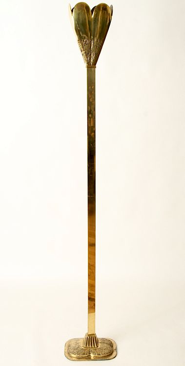 Appraisal: ITALIAN BRASS TULIP FORM FLOOR LAMP C An Italian brass