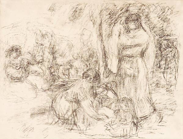 Appraisal: Pierre-Auguste Renoir French - Les laveuses e pens e D